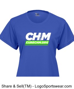 Team CHM Women's Performance Shirt - Royal Blue Design Zoom